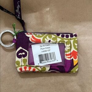 Vera Bradley Zip ID Case with Key Ring
Plum Crazy